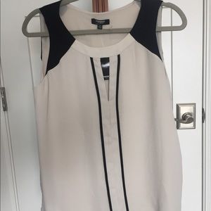 Premise Studio Cream And Black Tank